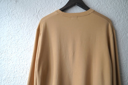20SS ガス焼き加工シルクコットンダブルフェイスロングTシャツ ベージュ / OPUS JAPAN(オーパスジャパン)