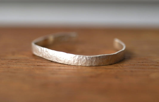 SILVER1000 5㎜ つや消しシルバーバングル / 市松