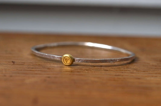 後期 ハンマードクラシックバングル シルバーブレスレット / AMY MOSS(エイミーモス)