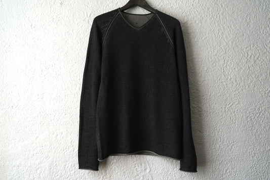 Vネックウールニットセーター / LABEL UNDER CONSTRUCTION(レーベルアンダーコンストラクション)