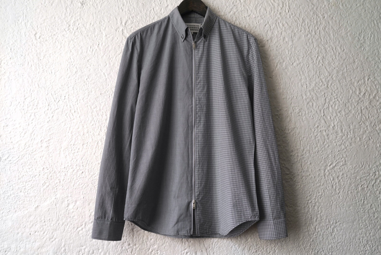 15SS ボタンダウンジップアップチェックシャツ / Maison Margiela(メゾンマルジェラ)