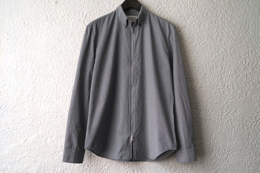 15SS ボタンダウンジップアップチェックシャツ / Maison Margiela(メゾンマルジェラ)