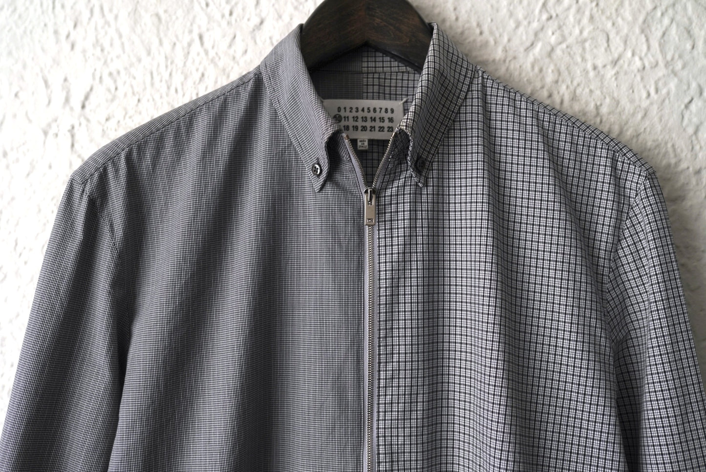 15SS ボタンダウンジップアップチェックシャツ / Maison Margiela(メゾンマルジェラ)