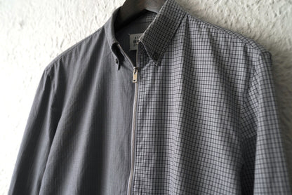 15SS ボタンダウンジップアップチェックシャツ / Maison Margiela(メゾンマルジェラ)