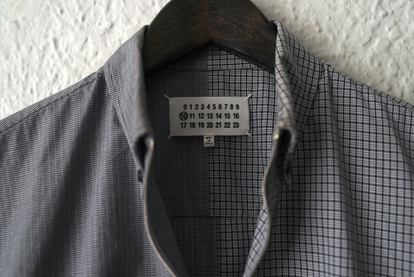 15SS ボタンダウンジップアップチェックシャツ / Maison Margiela(メゾンマルジェラ)