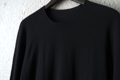 クルーネックニットセーター ブラック / LABEL UNDER CONSTRUCTION(レーベルアンダーコンストラクション)
