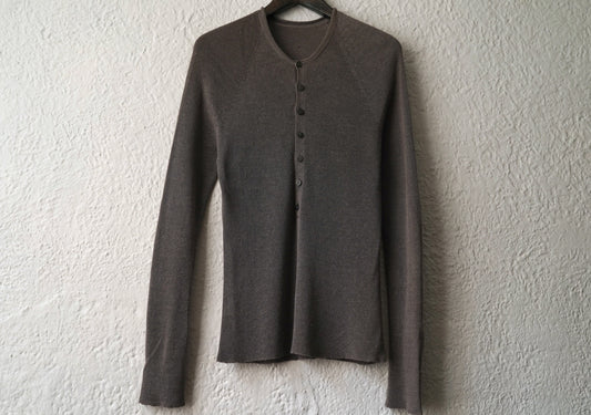 シルクニットヘンリーネックセーター / LABEL UNDER CONSTRUCTION(レーベルアンダーコンストラクション)