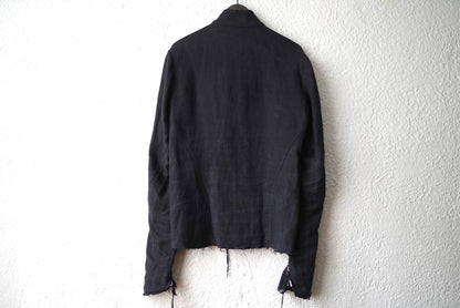 ワックスリネンジップアップブルゾンジャケット / m.a+(エムエークロス)
