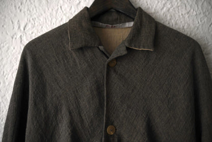 20SS C254 4Pocket Medium Fit Unlined Coat リネンコットンステンカラーコート / m.a+(エムエークロス)