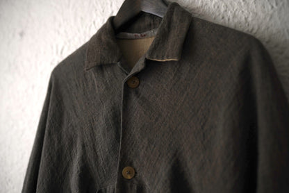 20SS C254 4Pocket Medium Fit Unlined Coat リネンコットンステンカラーコート / m.a+(エムエークロス)