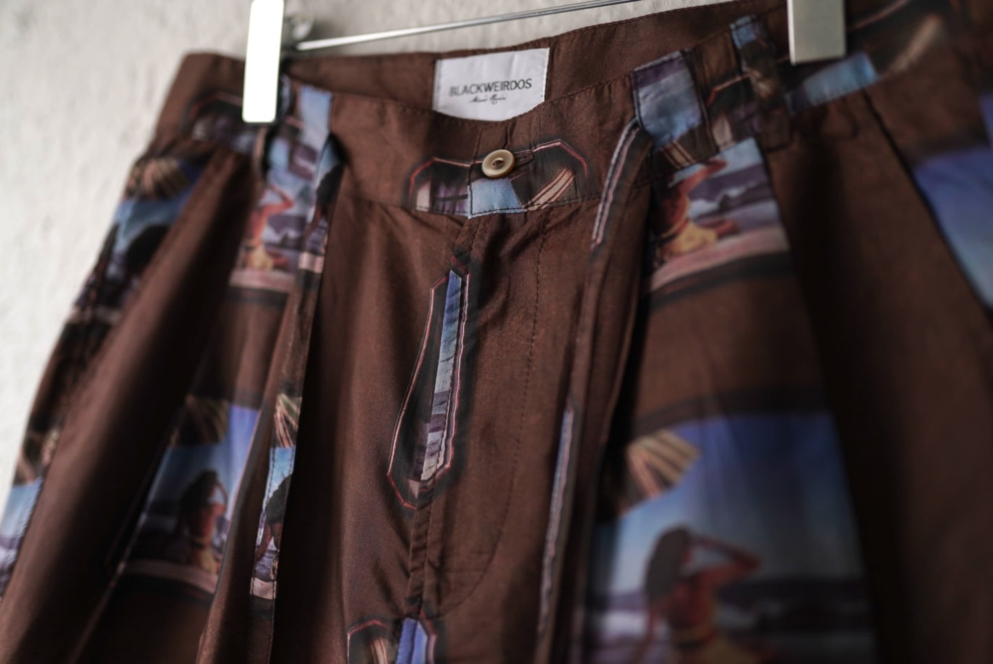 21SS Silk Shorts 総柄シルクショートパンツ ショーツ / BLACKWEIRDOS(ブラックウィドー)
