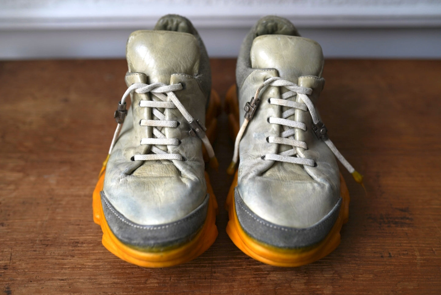 ICED PAPER DART HANDLED LOW TOP ドリップ加工レザースニーカー / Carol Christian Poell(キャロルクリスチャンポエル)