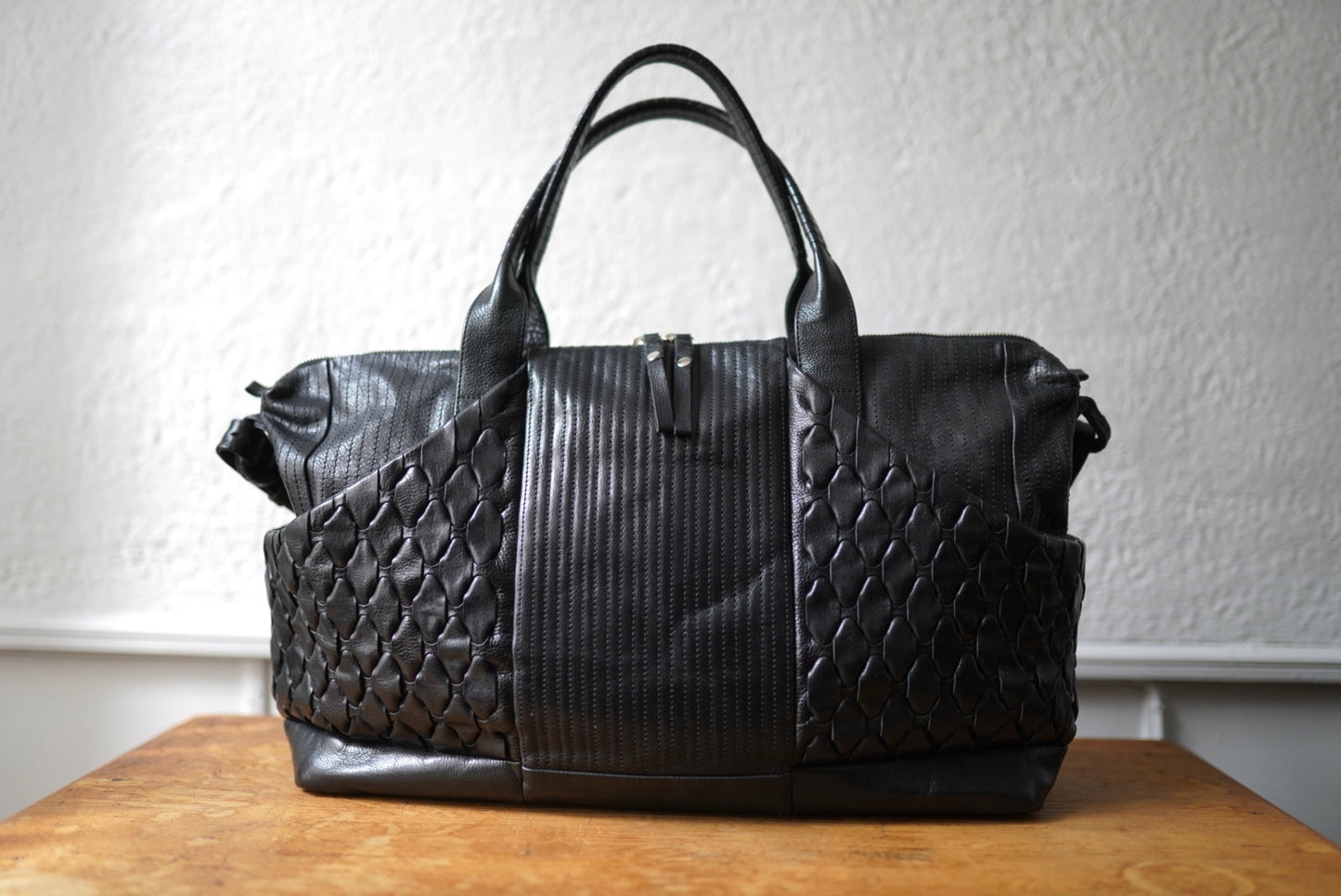 17SS Bird Boston BIG STICH 編み上げレザーボストンバッグ / Cornelian Taurus(コーネリアンタウラス)