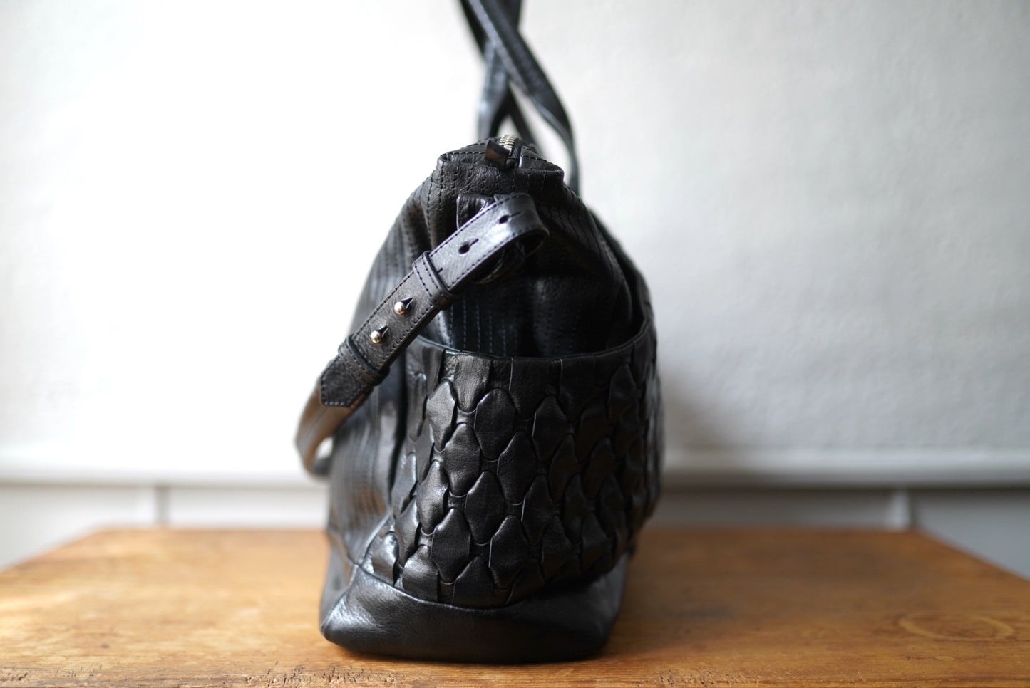 17SS Bird Boston BIG STICH 編み上げレザーボストンバッグ / Cornelian Taurus(コーネリアンタウラス)