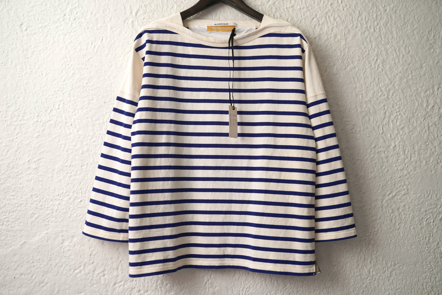 24SS Riverrun Boat Neck Long T Shirt スビンコットンボーダーバスクTシャツ 長袖カットソー / ANSNAM(アンスナム)