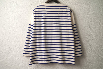 24SS Riverrun Boat Neck Long T Shirt スビンコットンボーダーバスクTシャツ 長袖カットソー / ANSNAM(アンスナム)