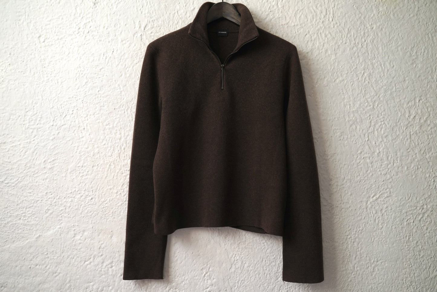 ハーフジップウールニットセーター ブラウン / JIL SADNER(ジルサンダー)