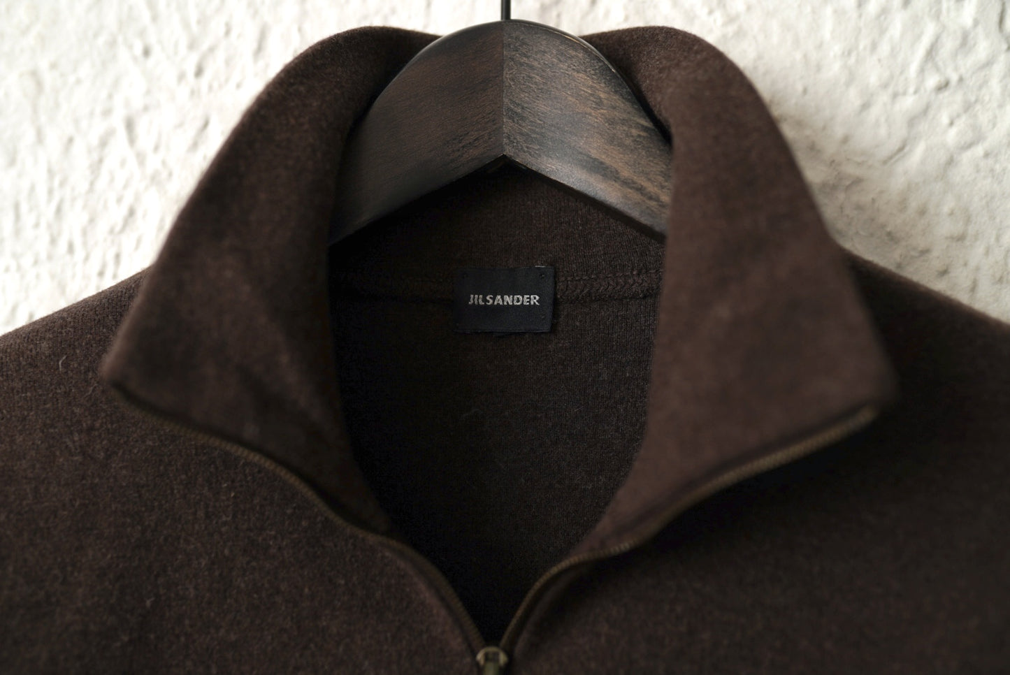 ハーフジップウールニットセーター ブラウン / JIL SADNER(ジルサンダー)