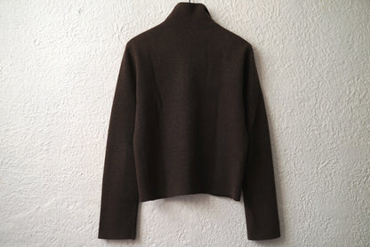 ハーフジップウールニットセーター ブラウン / JIL SADNER(ジルサンダー)