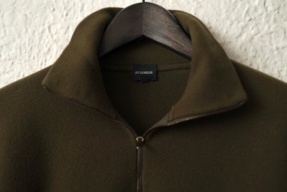 ハーフジップウールニットセーター カーキ / JIL SADNER(ジルサンダー)