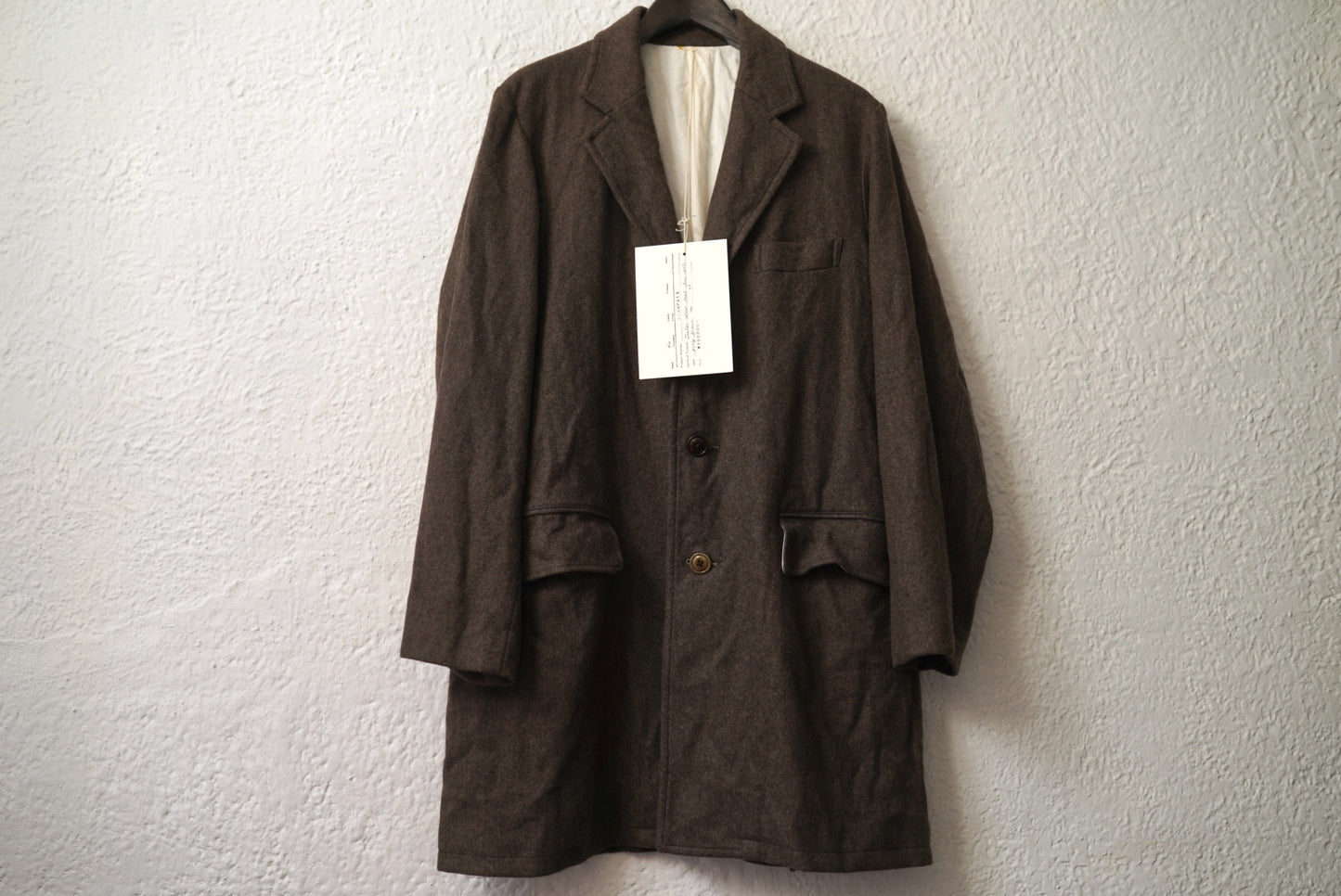 20AW Tailor Collar Tent Line Coat オーバーサイズウールチェスターコート / the Crooked Tailor(ザ クルーキッドテーラー)