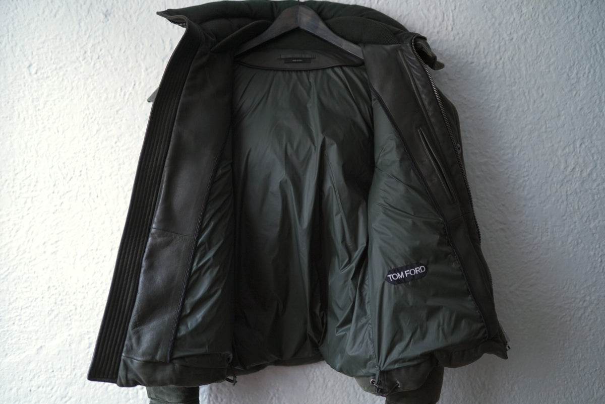 14AW ラムスウェードレザーダウンジャケット / TOM FORD(トムフォード)