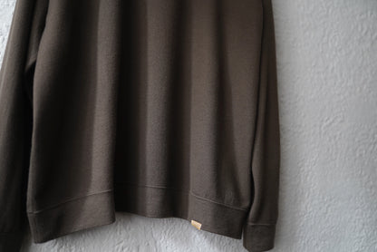 16AW Super140's Wool ウォッシャブルウールスウェット カーキ / COLINA(コリーナ)