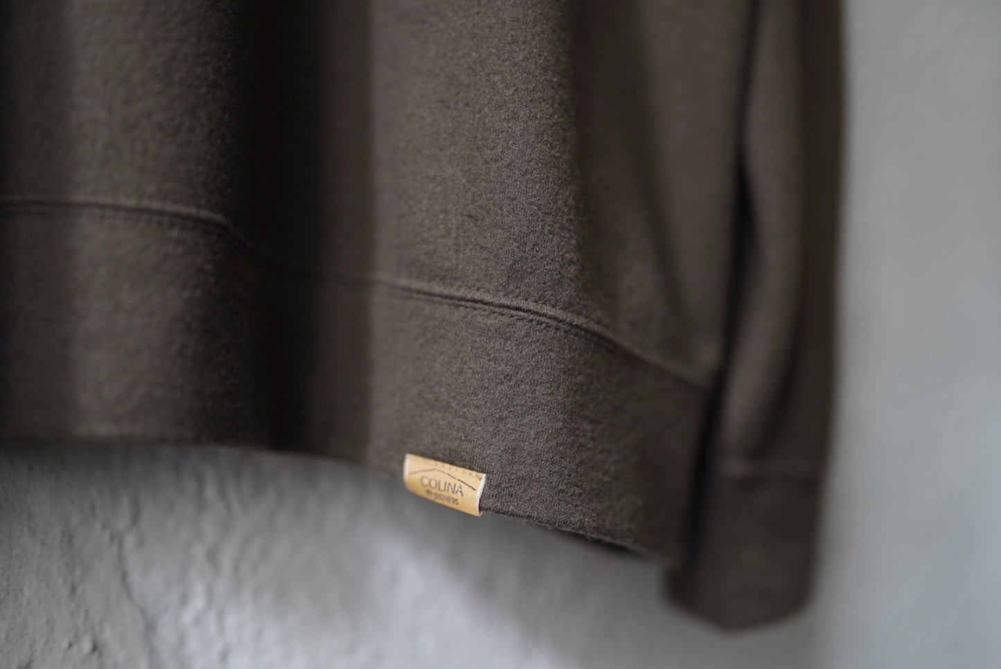 16AW Super140's Wool ウォッシャブルウールスウェット カーキ / COLINA(コリーナ)