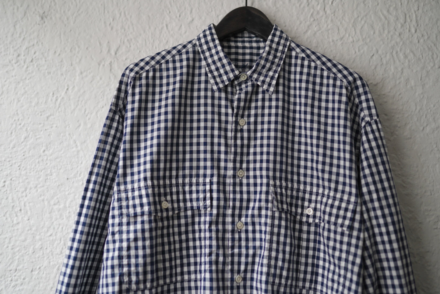 20SS ロールアップギンガムチェックシャツ M / PORTER CLASSIC(ポータークラシック)