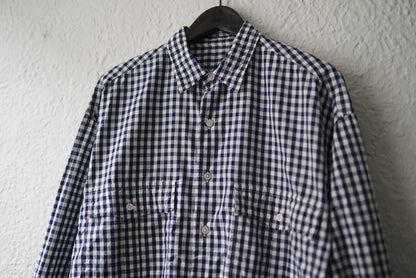 20SS ロールアップギンガムチェックシャツ M / PORTER CLASSIC(ポータークラシック)