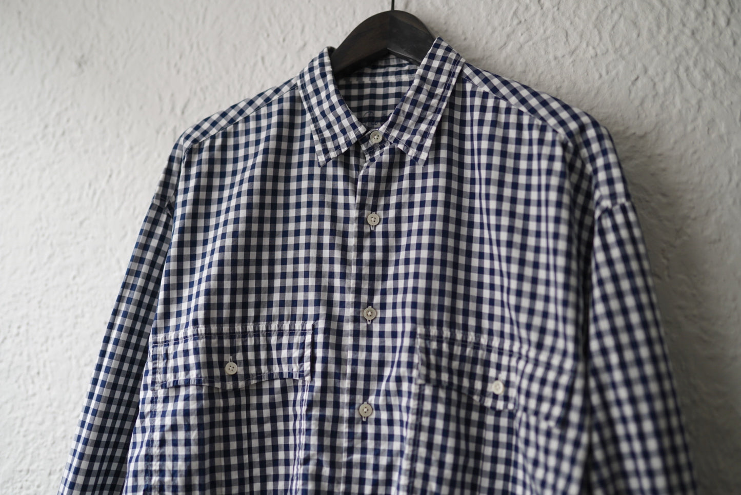 20SS ロールアップギンガムチェックシャツ L / PORTER CLASSIC(ポータークラシック)