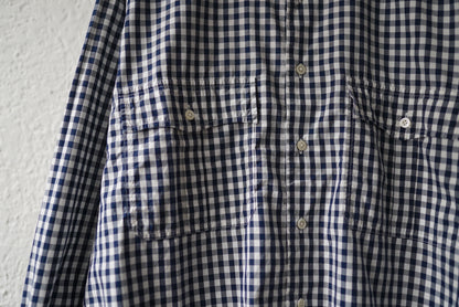 20SS ロールアップギンガムチェックシャツ L / PORTER CLASSIC(ポータークラシック)