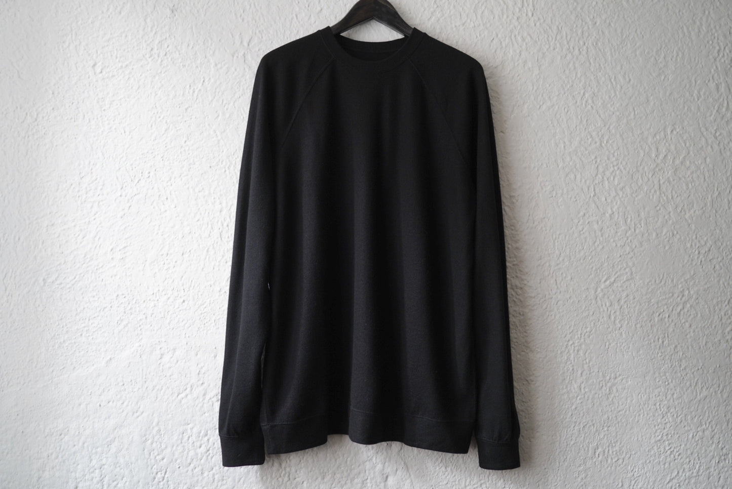 16AW Super140's Wool ウォッシャブルウールスウェット ブラック / COLINA(コリーナ)