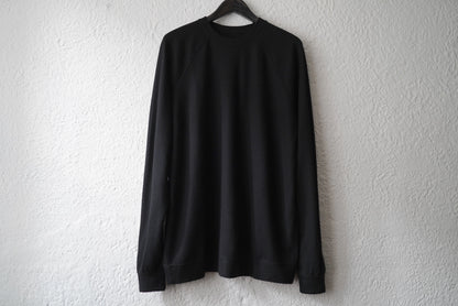 16AW Super140's Wool ウォッシャブルウールスウェット ブラック / COLINA(コリーナ)