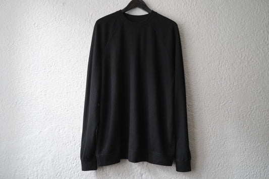 16AW Super140's Wool ウォッシャブルウールスウェット ブラック / COLINA(コリーナ)