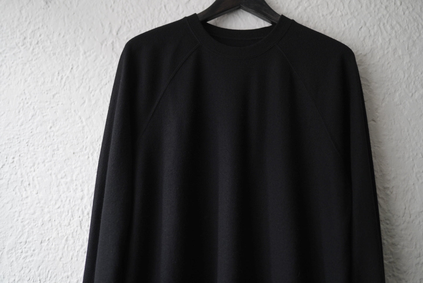 16AW Super140's Wool ウォッシャブルウールスウェット ブラック / COLINA(コリーナ)