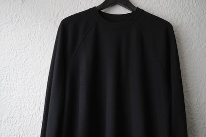 16AW Super140's Wool ウォッシャブルウールスウェット ブラック / COLINA(コリーナ)