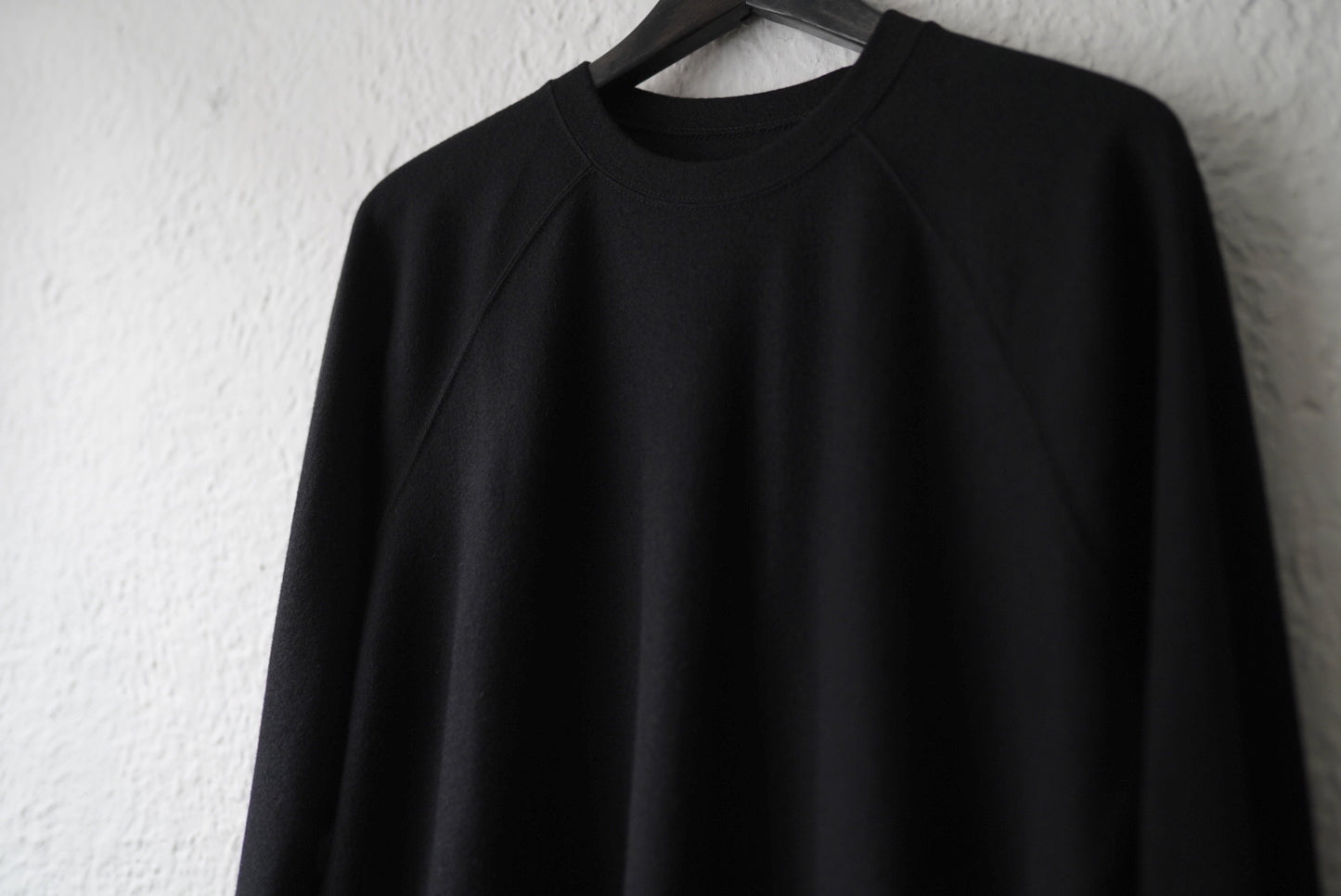 16AW Super140's Wool ウォッシャブルウールスウェット ブラック / COLINA(コリーナ)