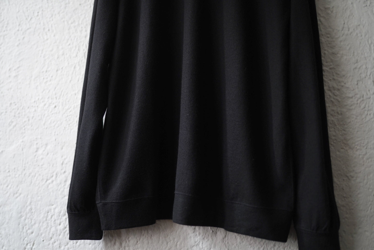 16AW Super140's Wool ウォッシャブルウールスウェット ブラック / COLINA(コリーナ)