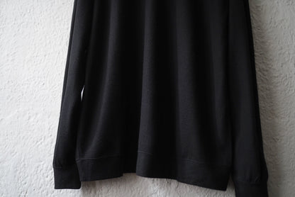 16AW Super140's Wool ウォッシャブルウールスウェット ブラック / COLINA(コリーナ)
