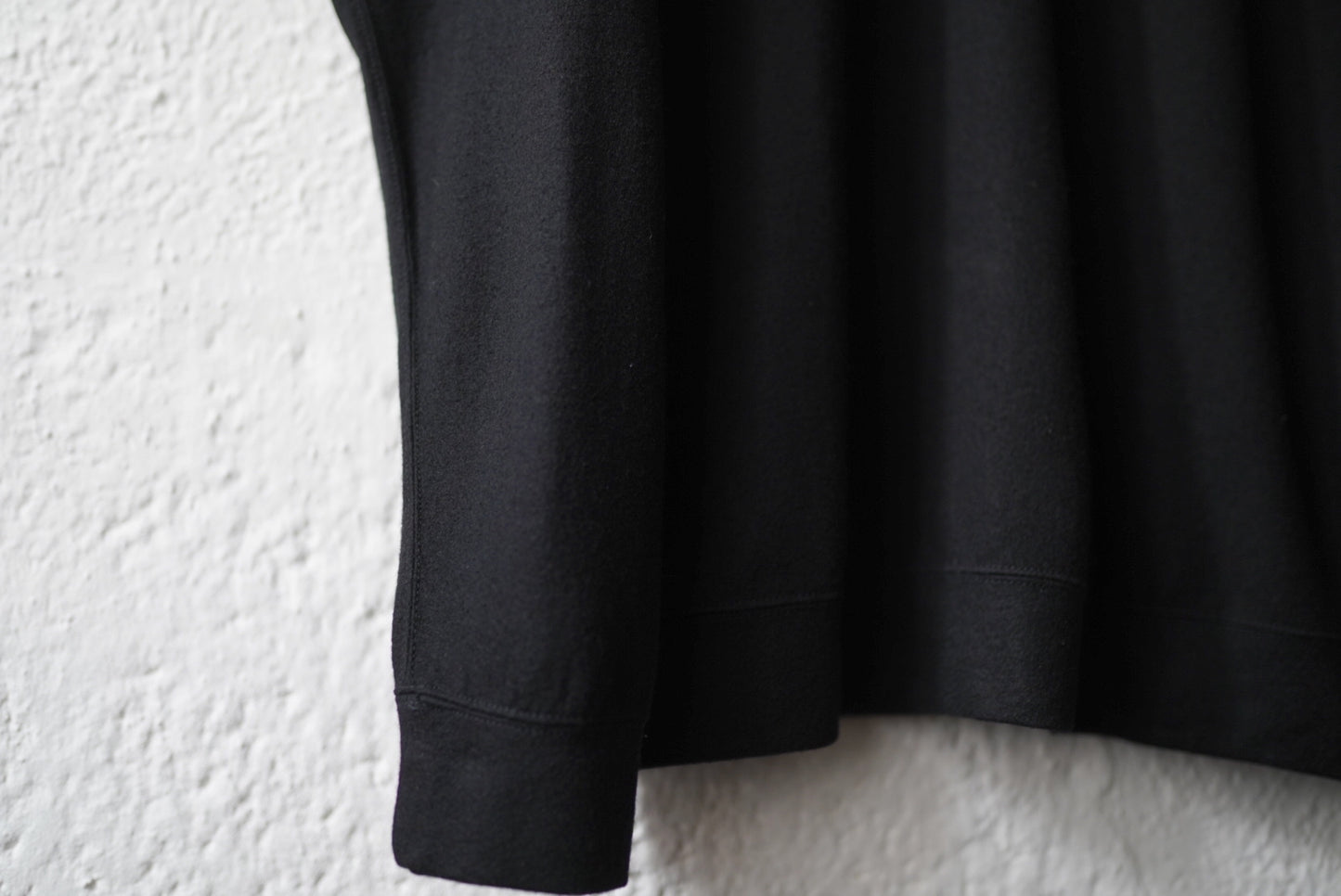 16AW Super140's Wool ウォッシャブルウールスウェット ブラック / COLINA(コリーナ)