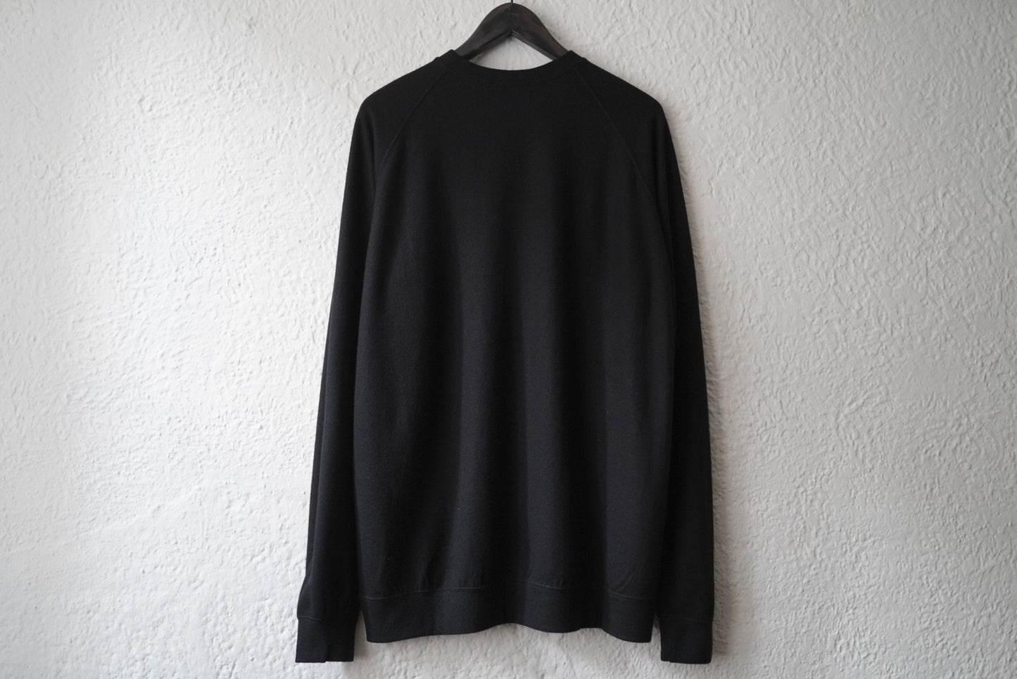 16AW Super140's Wool ウォッシャブルウールスウェット ブラック / COLINA(コリーナ)