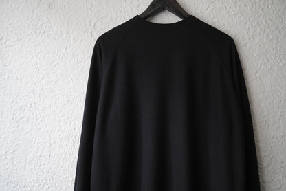 16AW Super140's Wool ウォッシャブルウールスウェット ブラック / COLINA(コリーナ)