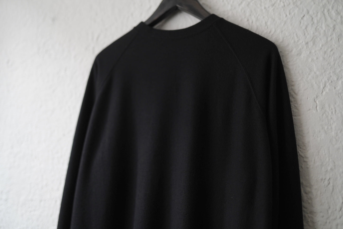 16AW Super140's Wool ウォッシャブルウールスウェット ブラック / COLINA(コリーナ)