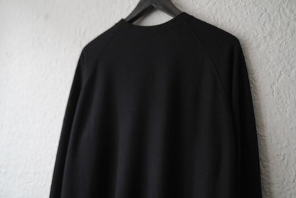 16AW Super140's Wool ウォッシャブルウールスウェット ブラック / COLINA(コリーナ)