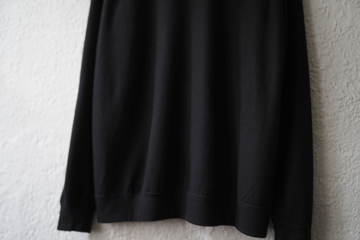 16AW Super140's Wool ウォッシャブルウールスウェット ブラック / COLINA(コリーナ)