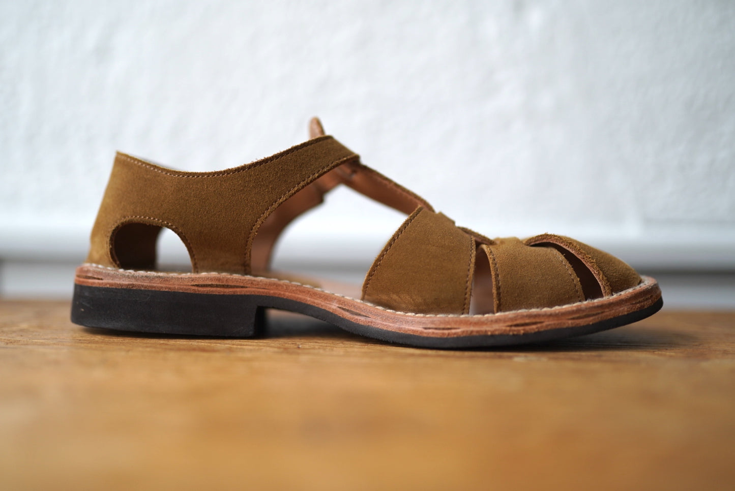 ORLEANS オルレアン スウェードレザーグルカサンダル / BRUSCHETTA SHOES(ブルスケッタシューズ)