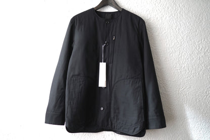 20AW 塩縮コットンキュプラ中綿ノーカラージャケット / 山内