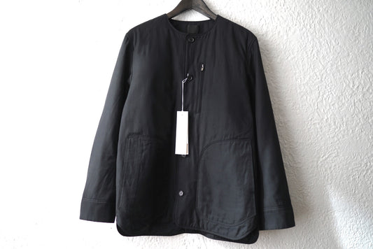 20AW 塩縮コットンキュプラ中綿ノーカラージャケット / 山内
