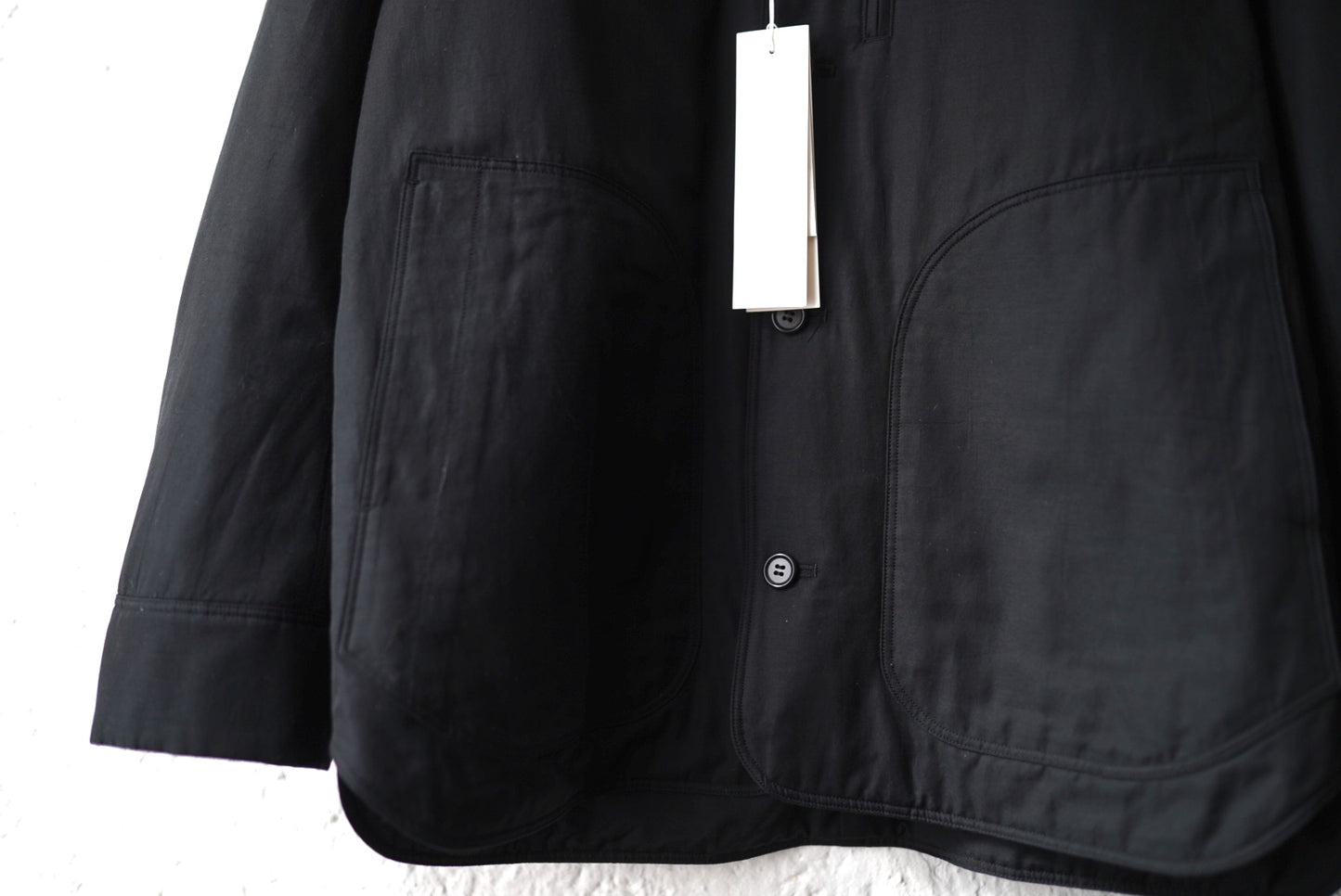 20AW 塩縮コットンキュプラ中綿ノーカラージャケット / 山内
